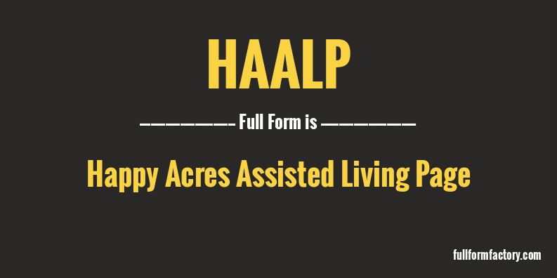 haalp-full-form