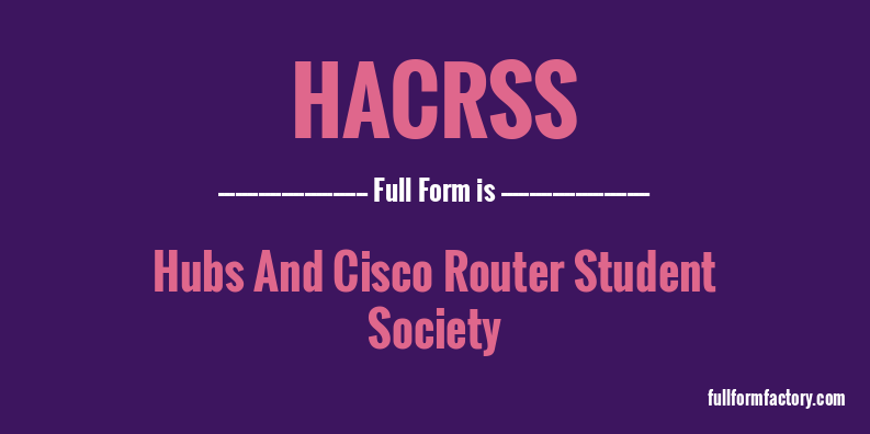 hacrss-full-form