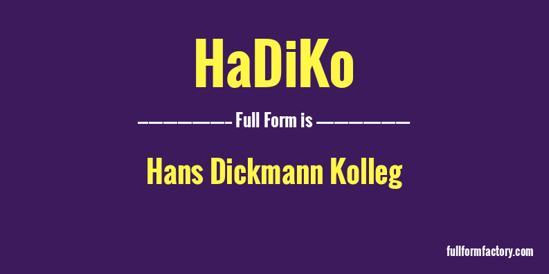 hadiko-full-form