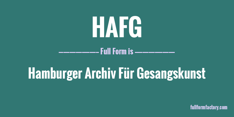 hafg-full-form