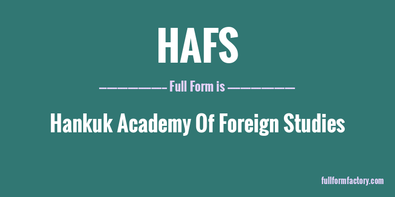 hafs-full-form