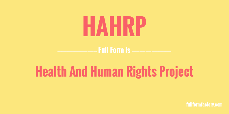hahrp-full-form