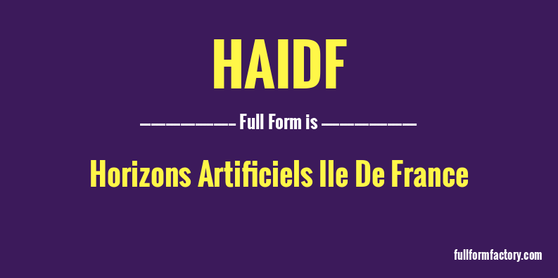 haidf-full-form