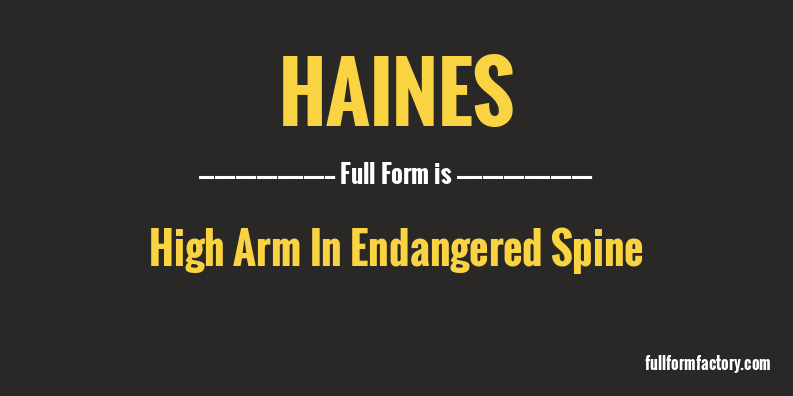 haines-full-form