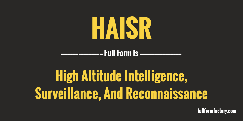 haisr-full-form