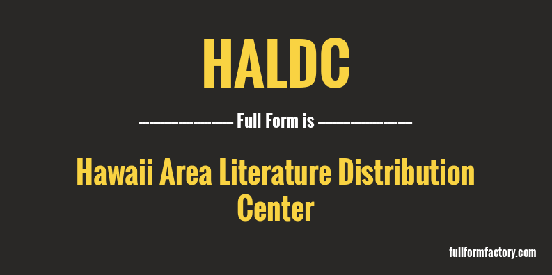 haldc-full-form
