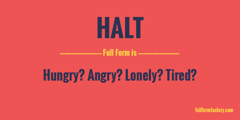halt-full-form