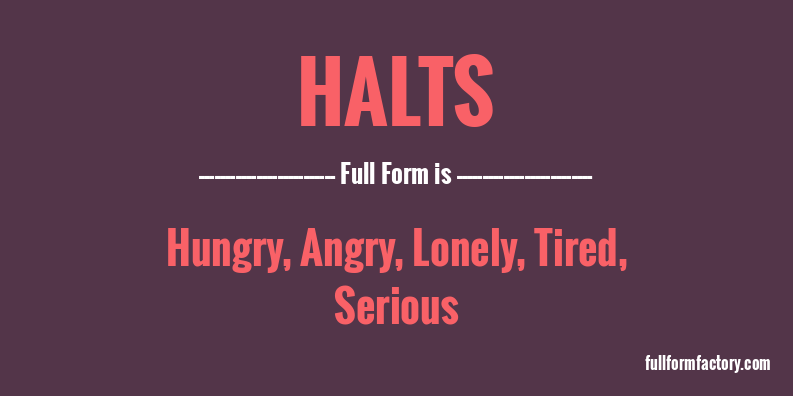 halts-full-form