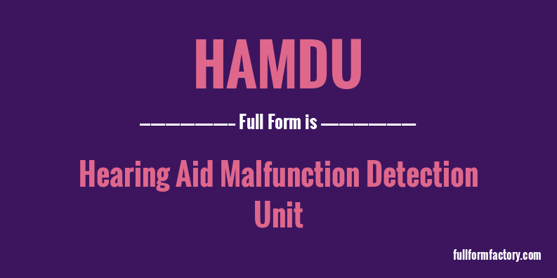 hamdu-full-form