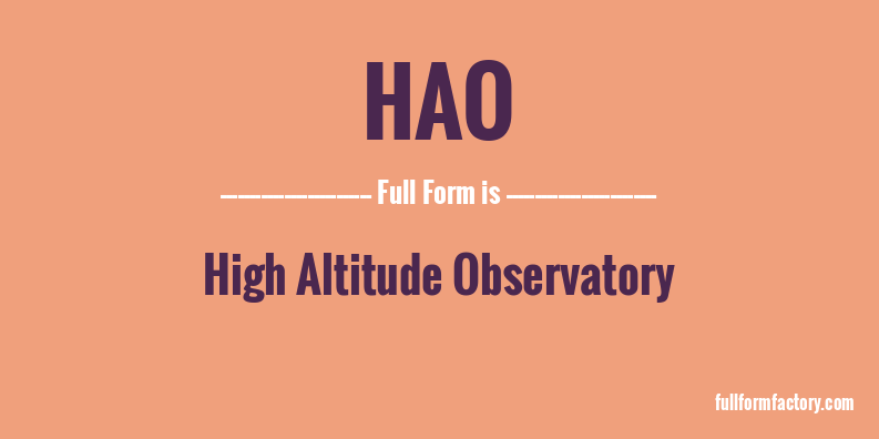 hao-full-form