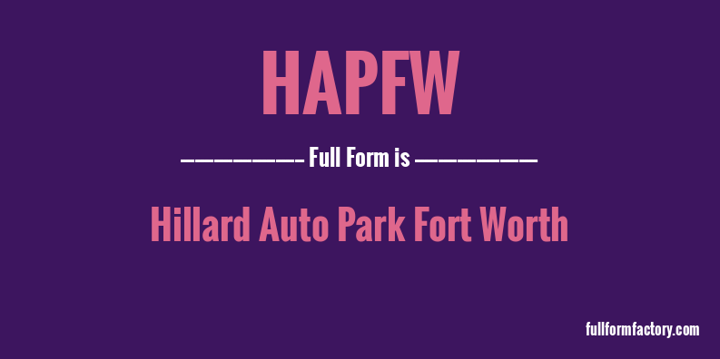 hapfw-full-form