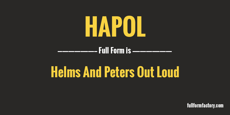 hapol-full-form