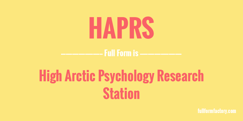 haprs-full-form