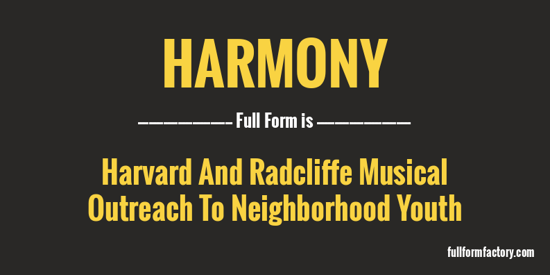 harmony-full-form