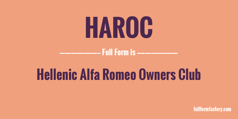 haroc-full-form