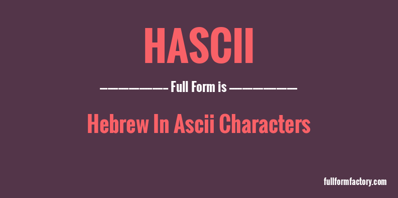 hascii-full-form