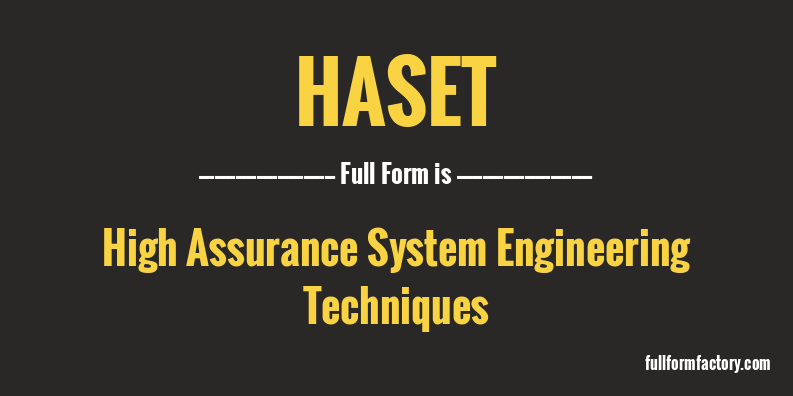 haset-full-form