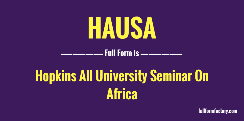 hausa-full-form