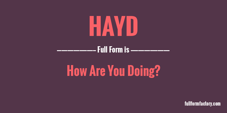 hayd-full-form