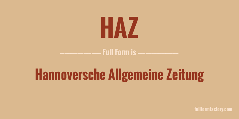 haz-full-form