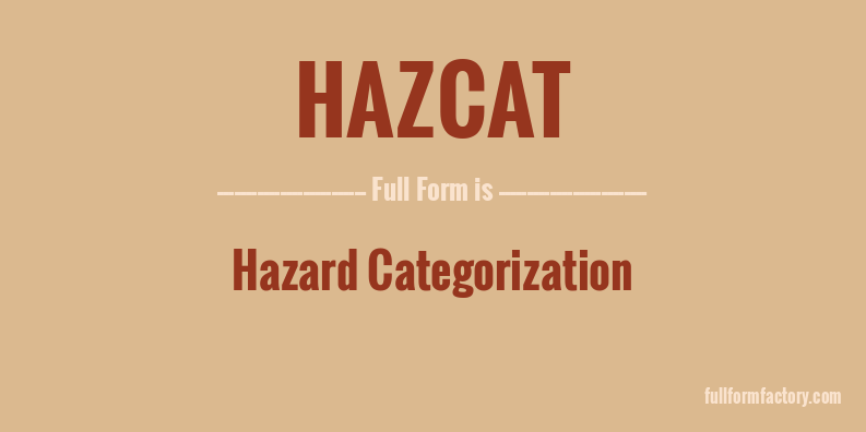 hazcat-full-form