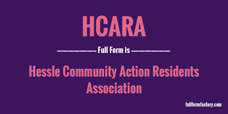 hcara-full-form