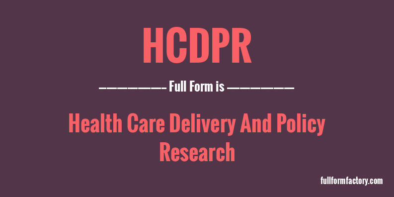 hcdpr-full-form