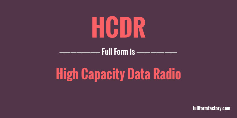 hcdr-full-form
