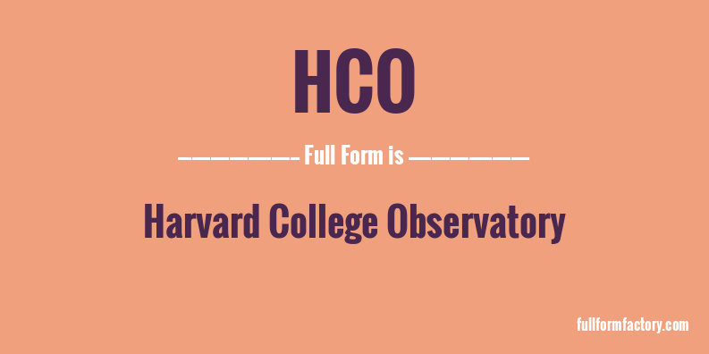hco-full-form