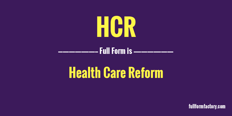 hcr-full-form