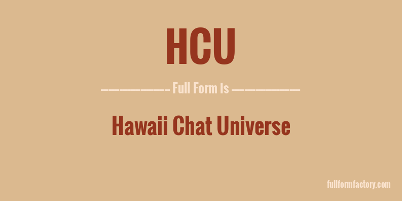 hcu-full-form