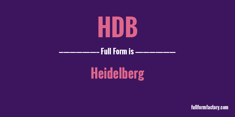 hdb-full-form