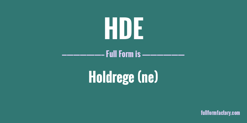 hde-full-form