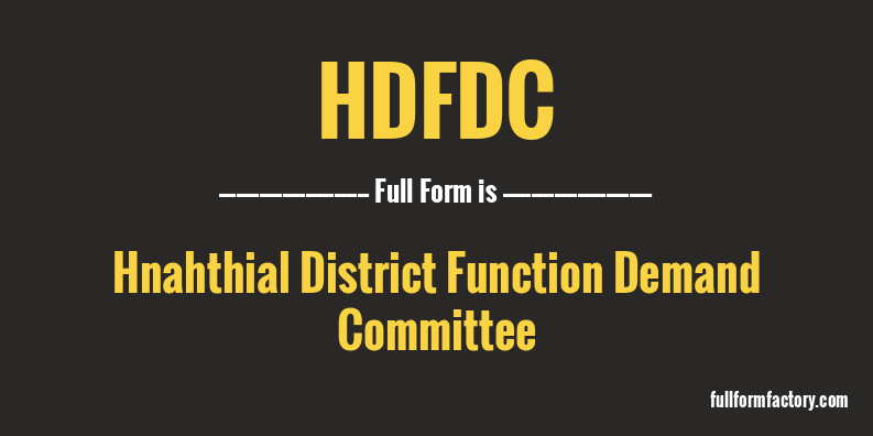 hdfdc-full-form