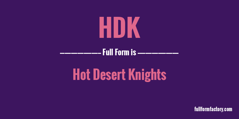 hdk-full-form