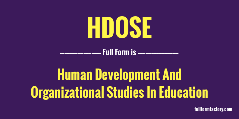 hdose-full-form