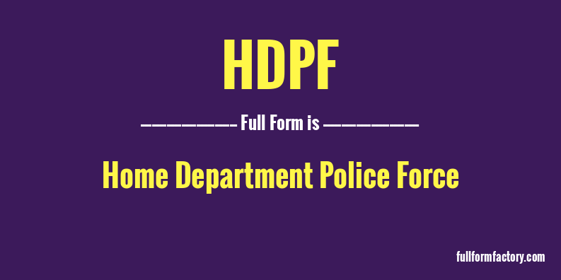 hdpf-full-form