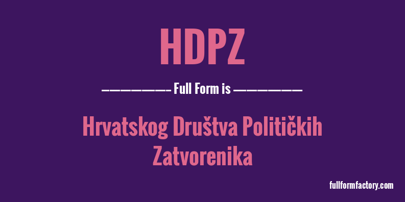 hdpz-full-form