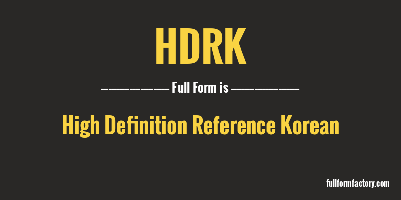 hdrk-full-form