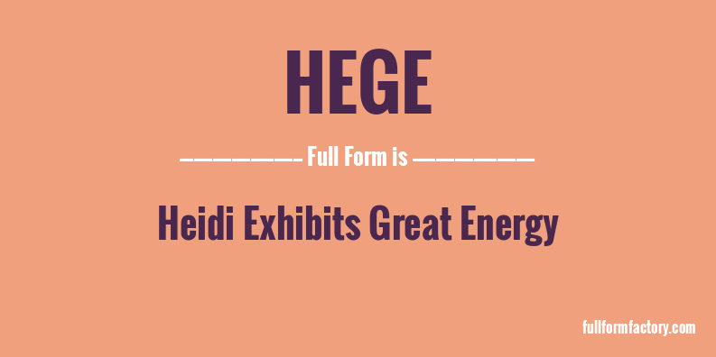 hege-full-form