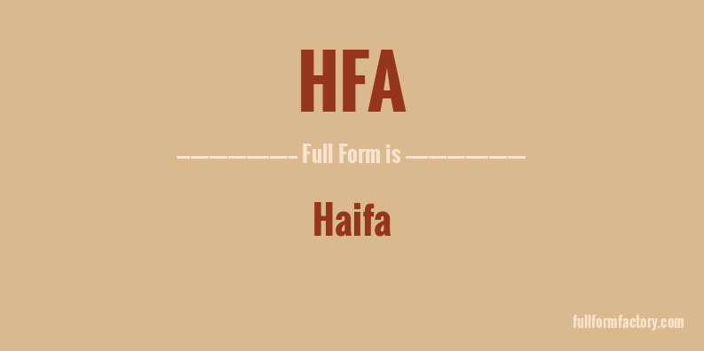 hfa-full-form