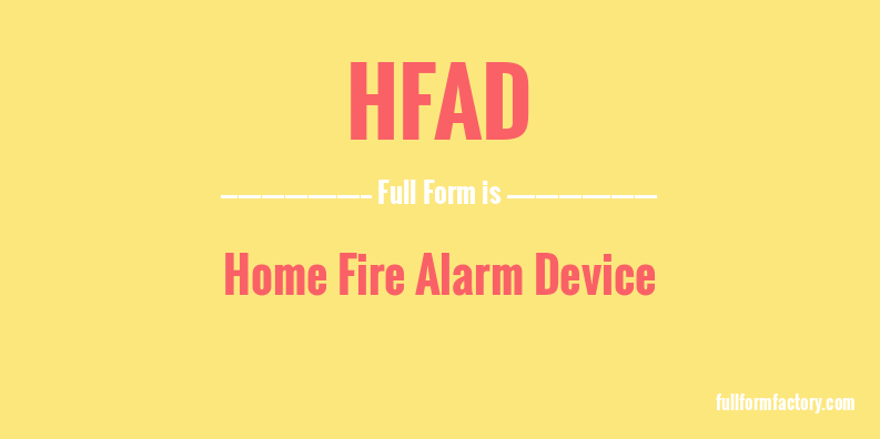 hfad-full-form