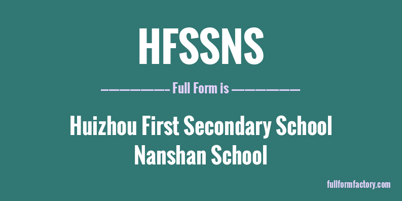hfssns-full-form