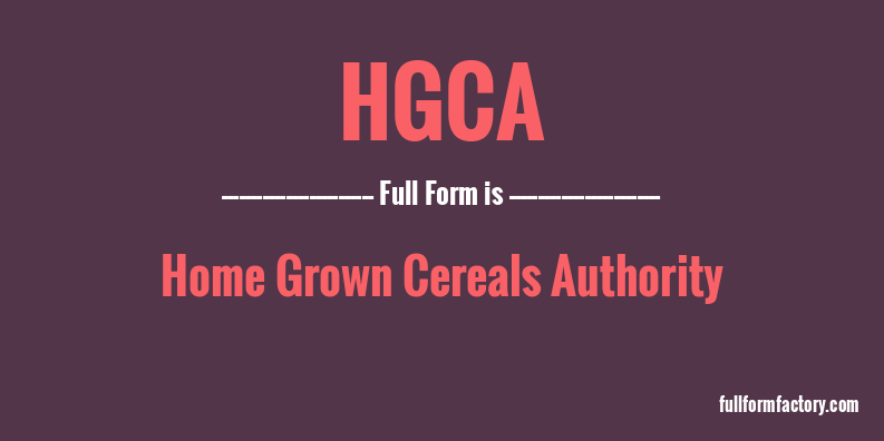 hgca-full-form