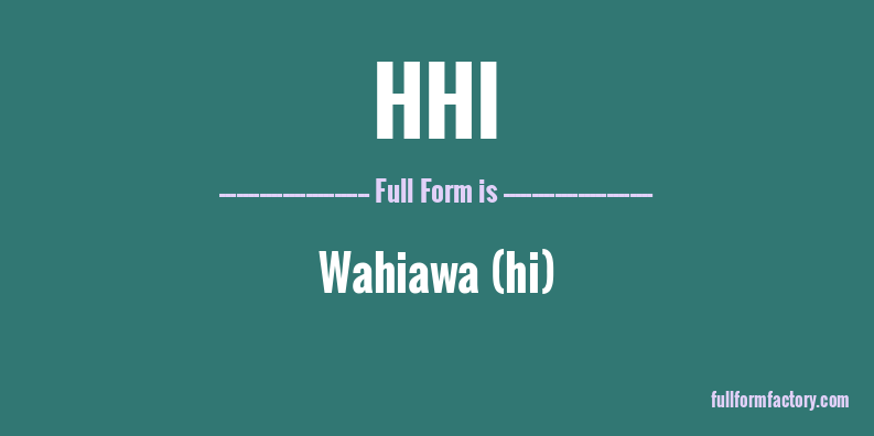 hhi-full-form