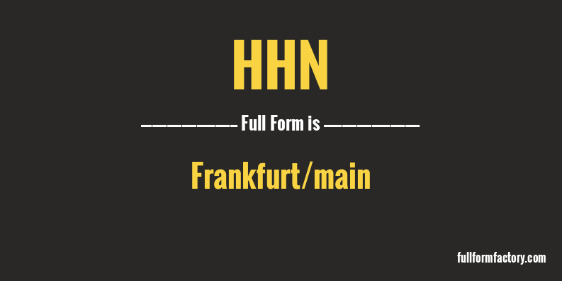 hhn-full-form