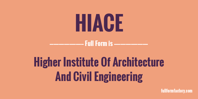 hiace-full-form