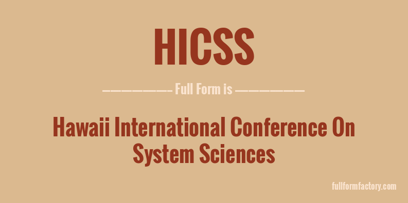 hicss-full-form