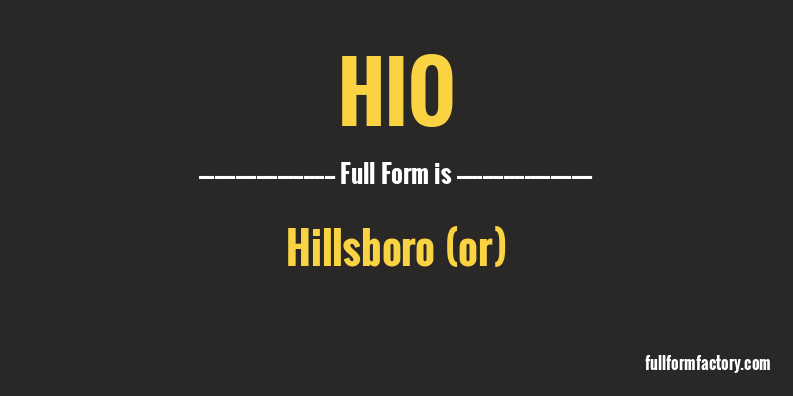 hio-full-form