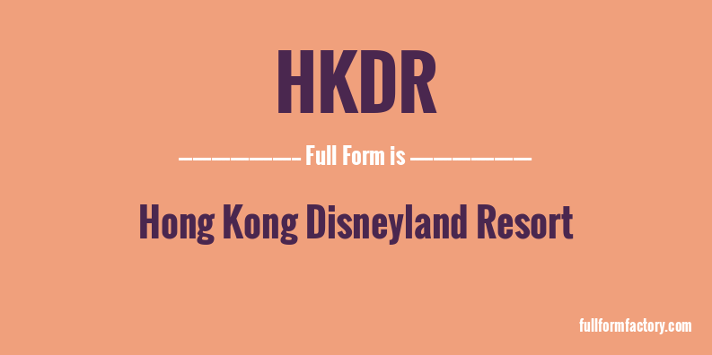 hkdr-full-form